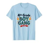 4th Grade Boy Gang Est. 2023 Fun School Squad T-Shirt, Men, Baby Blue, S