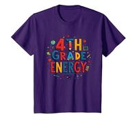 4th Grade Energy: in My Fourth Grade Era School Fun T-Shirt, Kids, Purple, 2 Years