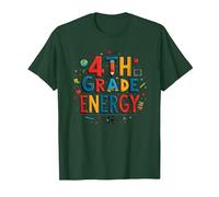 4th Grade Energy: in My Fourth Grade Era School Fun T-Shirt, Men, Forest Green, 3XL