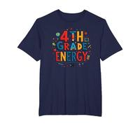 4th Grade Energy: in My Fourth Grade Era School Fun T-Shirt, Men's Big and Tall, Navy, 3X Tall