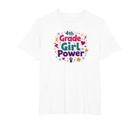 4th Grade Girl Power: Empowering Young Learners T-Shirt, Men's Big and Tall, White, 3X Tall