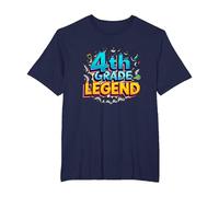 4th Grade Legend: School Superhero Achievement T-Shirt, Men's Big and Tall, Navy, 6X Tall