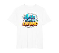 4th Grade Legend: School Superhero Achievement T-Shirt, Men's Big and Tall, White, 4X Tall