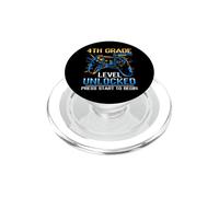 4th Grade Level Unclocked Video Game Back to School Boy Kids PopSockets PopGrip for MagSafe