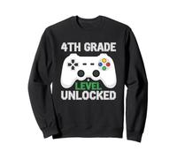4th Grade Level Unlocked Gamer Kids Sweatshirt