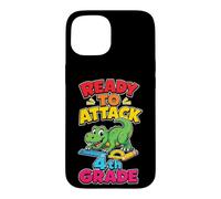 4th Grade Ready To Attack T Rex First Day Elementary School Case for iPhone 15