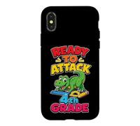 4th Grade Ready To Attack T Rex First Day Elementary School Case for iPhone X/XS