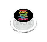 4th Grade Ready To Attack T Rex First Day Elementary School PopSockets PopGrip for MagSafe