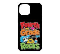 4th Grade Rocks Fourth Elementary First Day Guitar Kids Case for iPhone 15