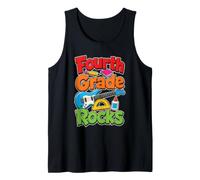 4th Grade Rocks Fourth Elementary First Day Guitar Kids Tank Top