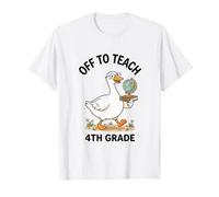 4th Grade School Teacher Silly Funny Goose T-Shirt