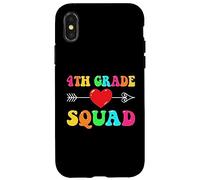 4th Grade Squad Welcome Back To School Teacher Student Team Case for iPhone X/XS