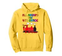 4th Grade Steam Train, Elementary Teacher, Back To School Pullover Hoodie