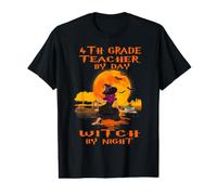 4th Grade Teacher By Day Witch By Night Halloween Costume Value Graphic T-Shirt