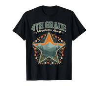 4th Grade Teacher Camper Adventures Await Back to School Kid T-Shirt