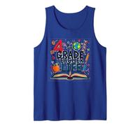 4th Grade Teacher Life: Inspiring Young Minds Tank Top, Men, Royal Blue, S
