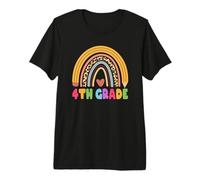4th Grade Teacher Student Boho Rainbow Back to School Premium T-Shirt
