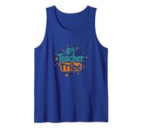 4th Grade Teacher Tribe: Inspiring Educators Unite Tank Top, Men, Royal Blue, M