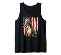 4th July American Flag Patriotic American Pitbull Lover Tank Top