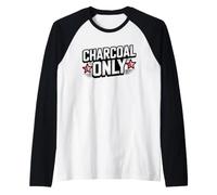 4th July Charcoal Grill Master Patriotic America BBQ Raglan Baseball Tee