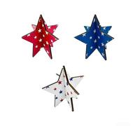 4th July Home Decor Star 11.7cm Easy Assembly(3-piece Set)