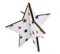 4th July Home Decor Star 11.7cm Easy Assembly(White)