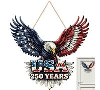 4th of July 2D Wooden Wreath 250th American
