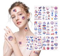 4th of July 4th July 4th of July 4th of July Patriotic Tattoo 4th of July American Flag Red White Blue USA Party Makeup Accessories