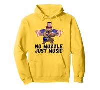 4th Of July Bear Electric Guitar American Flag Music Pullover Hoodie