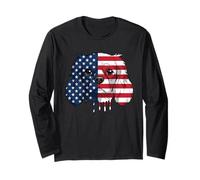 4th of July Cavalier King Charles Spaniel Dog US Flag Long Sleeve T-Shirt