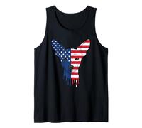 4th of July Chinese Crested Dog American Flag Patriotic Tank Top
