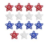 4th Of July Decorative Balls Rattan Decoration - Shaped Rattan Decoration - Patriotic Decorations Versatile, Red White And Blue Vase Filler For Home, Independence Day