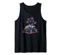 4th of July Drip Monster Truck Fireworks USA American Tank Top