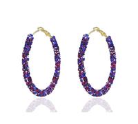 4th of July Earrings Patriotic Hoop Earrings for Women,American Flag Patriotic Earrings Red White Blue Polymer Earring Independent Day USA Circle Earring Holiday Jewelry, L, Polyvinyl Chloride, No
