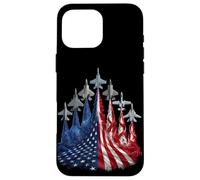 4th of July Fighter Jet US Flag American Military Planes Case for iPhone 16 Pro Max