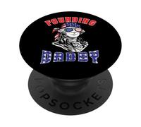 4th of July Founding Daddy Funny George Washington Patriotic PopSockets Adhesive PopGrip