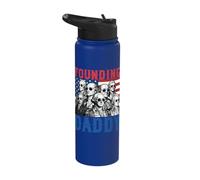 4th of July Founding Daddy George Washington US Presidents Stainless Steel Insulated Water Bottle