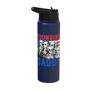4th of July Founding Daddy George Washington US Presidents Stainless Steel Insulated Water Bottle