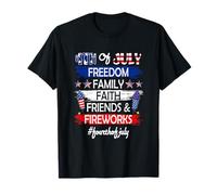 4th Of July Freedom Family Friends Fireworks Proud Faith T-Shirt