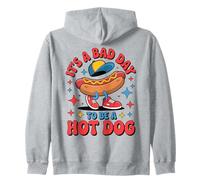 4th of July Funny It's a bad day to be a Hot Dog Wieners Zip Hoodie