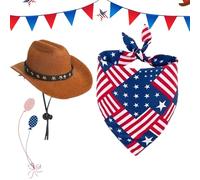 4th of July Geese Outfit Set,Flag Animal Outfit - Cute Holiday Decorations Geese Dress Up Costume Accessories for Yard Porch Outdoor Party