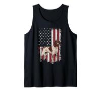 4th of July German Shorthaired Pointer USA Flag Dog Lover Tank Top