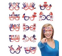 4th of July Glasses, 4th of July Sunglasses - 4th of July Themed Decorations, 12X Sunglasses | Outdoor Party Supplies, Bulk Equipment Accessories for Independence Day Parades, Backyard BBQ Cues