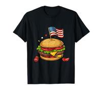 4th Of July Hamburger American Flag Burger Fourth Of July T-Shirt