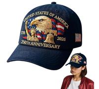 4th of July Hat - Adjustable 250th Commemorative Hat - Collectible Headwear for Commuting Men Teens Celebration Outdoor Sports Daily Events Parade Party