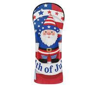 4th Of July Independence Day Red and Blue Dwarfs Golf Head Cover Set Pu Leather with Number Tags for Driver putter cover