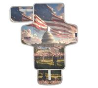 4th of July Independence Day White House Reusable Changing Pads with Tissue Pocket Waterproof Changing pad for Moms, Dads cambiadores de pa?ales para Bebes