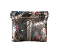 4th Of July Independence Day White Warrior Bird Women's Leather Coin Purses Pouches Portable Change Purse with Clasp for Women Boys Girls