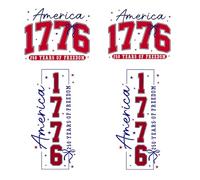 4th of July Iron on Transfers Patches 4 Sheets DTF Ready to Press 250th Anniversary Vinyl Iron on Patch 1776 Patriotic Applique for T-Shirt Jacket Pillow Covers Bag DIY Decorations