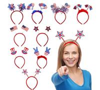 4th of July, Julio 4 Baschia | Patriotic Bank, 9x Independence of the Fallen Day Accessories for Parades, Barbecues, Events, Costumes and Celebrations